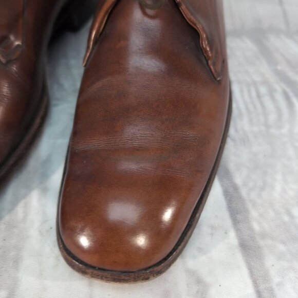 Barker Leather Derby Shoes Men’s 10.5 Brown Made in England Dress Oxfords - Picture 3 of 11